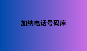 加纳电话号码库